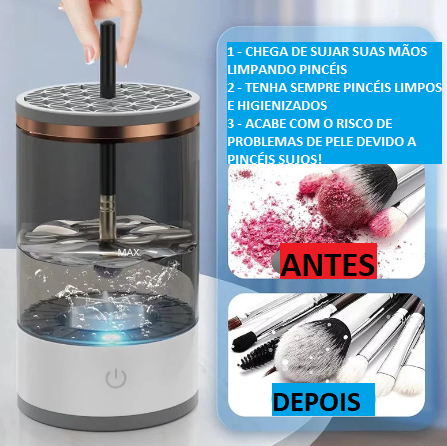 Limpador de pincéis de maquiagem elétrico Cleaner Brush Alvorah®