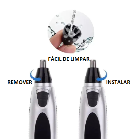 Depilador Portátil Trimmer para face, nariz e orelhas