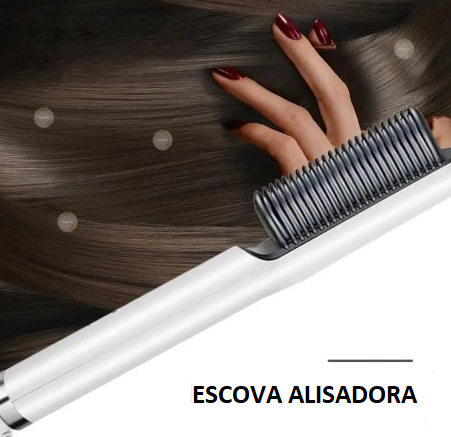 ESCOVA ALISADORA 5 in 1 Bivolt ALISA-BRUSH, HIDRATA, ALISA E EMBELEZA!