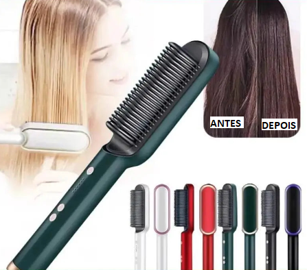 ESCOVA ALISADORA 5 in 1 Bivolt ALISA-BRUSH, HIDRATA, ALISA E EMBELEZA!