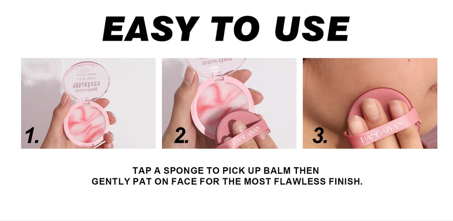 HANDAIYAN-Super Smooth Natural Setting Powder, corretivo impermeável, maquiagem de rosto de longa duração, cosméticos pressionados