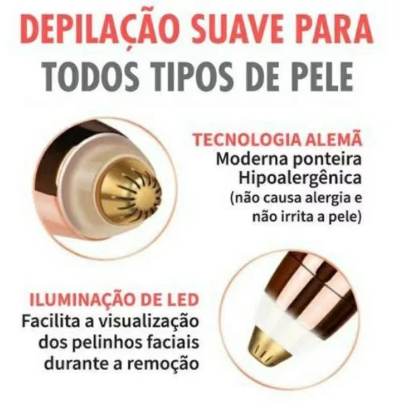 Depilador Elétrico de Sobrancelhas Portátil