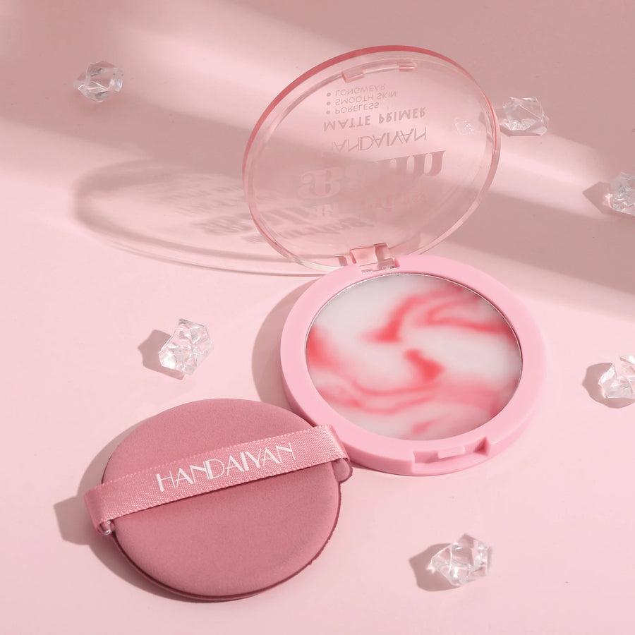 HANDAIYAN-Super Smooth Natural Setting Powder, corretivo impermeável, maquiagem de rosto de longa duração, cosméticos pressionados