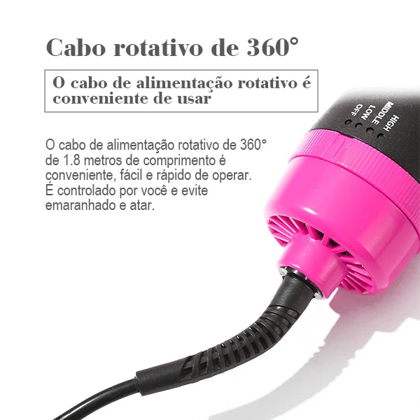 Escova Modeladora 3 em 1 Hair Beauty ® para secar, modelar e pentear