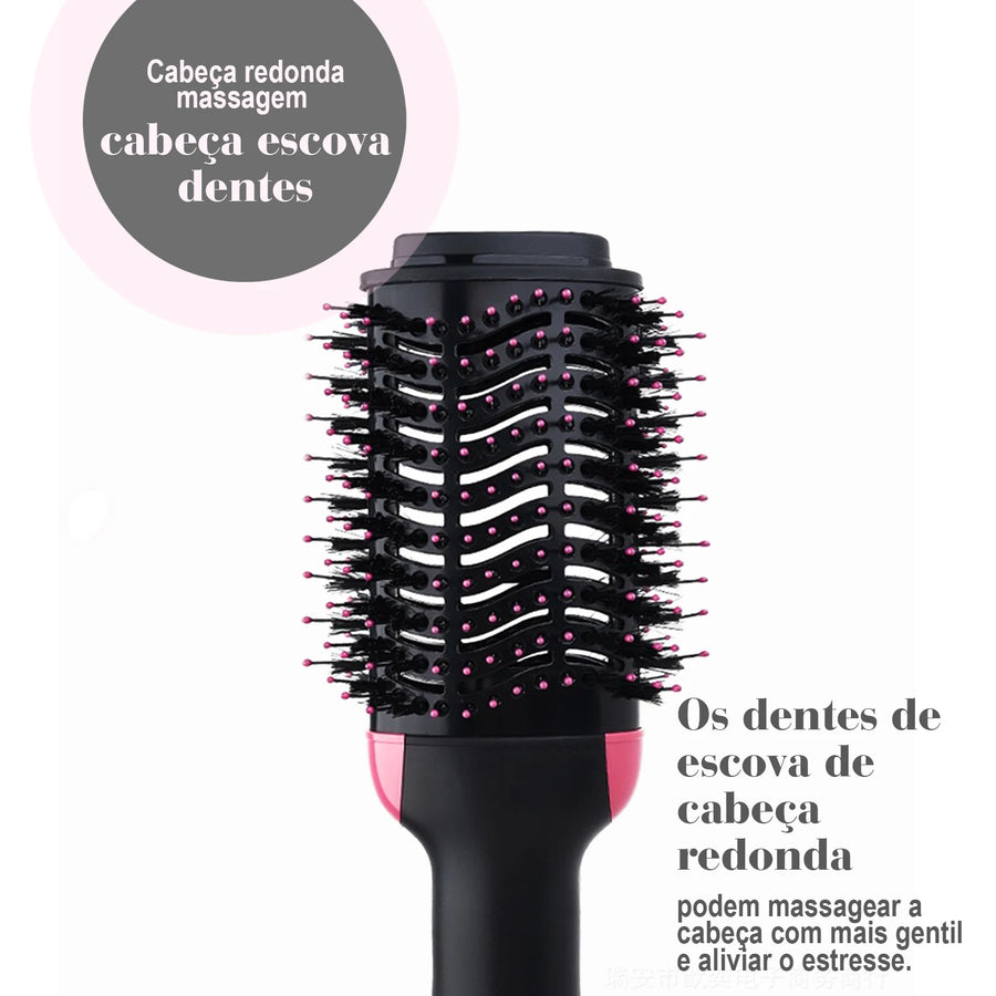 Escova Modeladora 3 em 1 Hair Beauty ® para secar, modelar e pentear