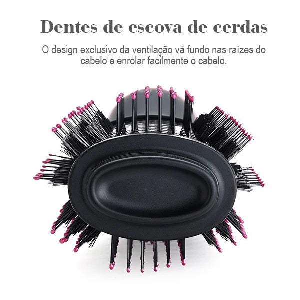 Escova Modeladora 3 em 1 Hair Beauty ® para secar, modelar e pentear