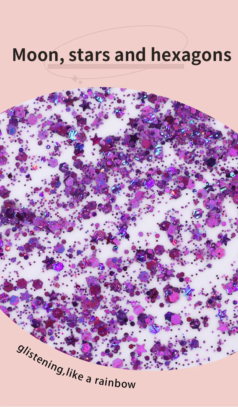 Gel Brilhante Lantejoulas, Brilho Corporal, Longa Atuação, Rosto, Olhos, Cabelo, Formatura, Festa, Balança de Sereia, Não é Fácil de Tirar Maquiagem