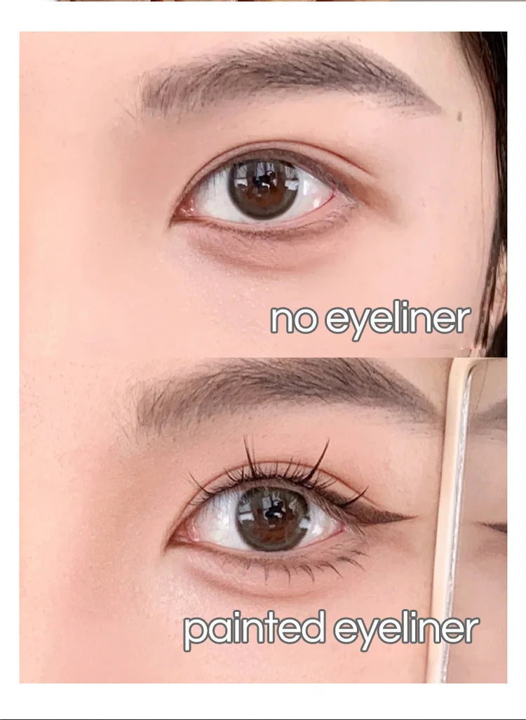 Gege Bear-Caneta delineador líquido à prova d'água, à prova de manchas, maquiagem rápida e precisa, secagem rápida e suave