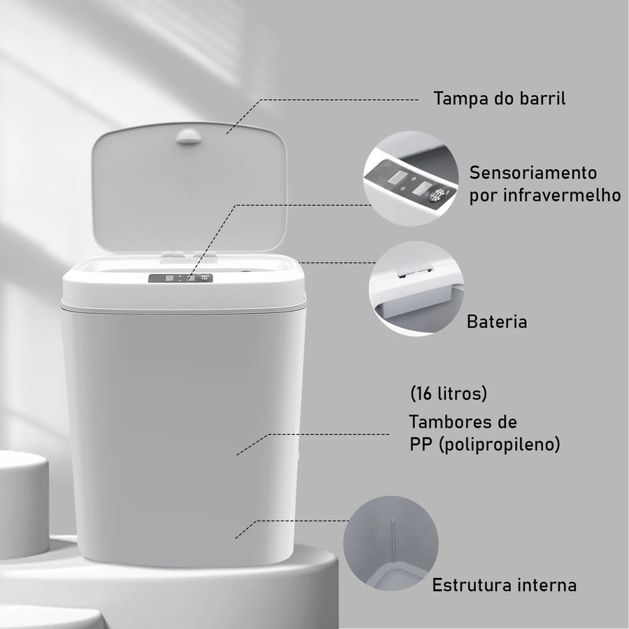 Lixeira com sensor de toque automático Clean Touch®