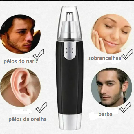 Depilador Portátil Trimmer para face, nariz e orelhas